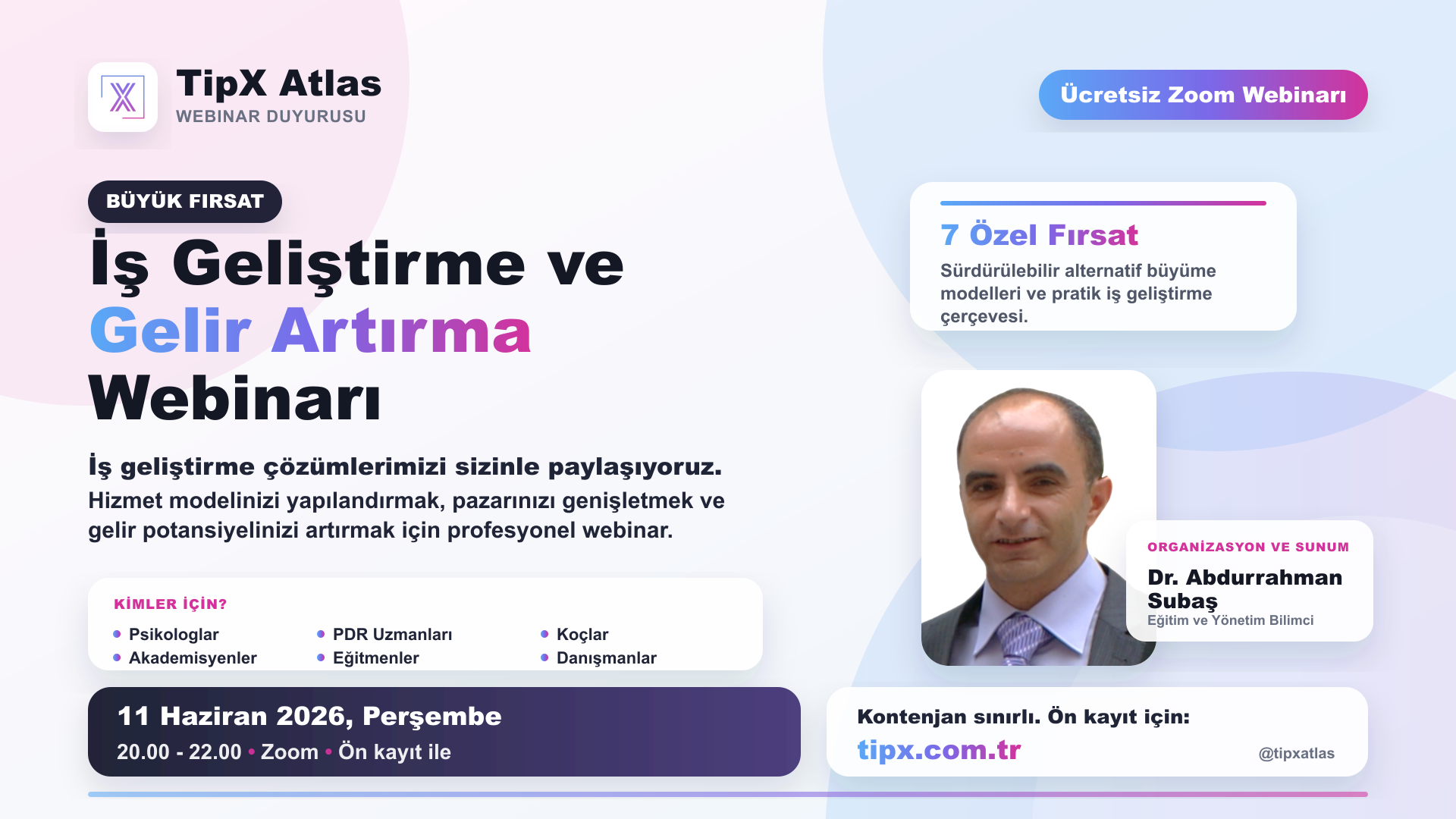 İş Geliştirme ve Gelir Artırma Ücretsiz Webinarı | TipX Atlas